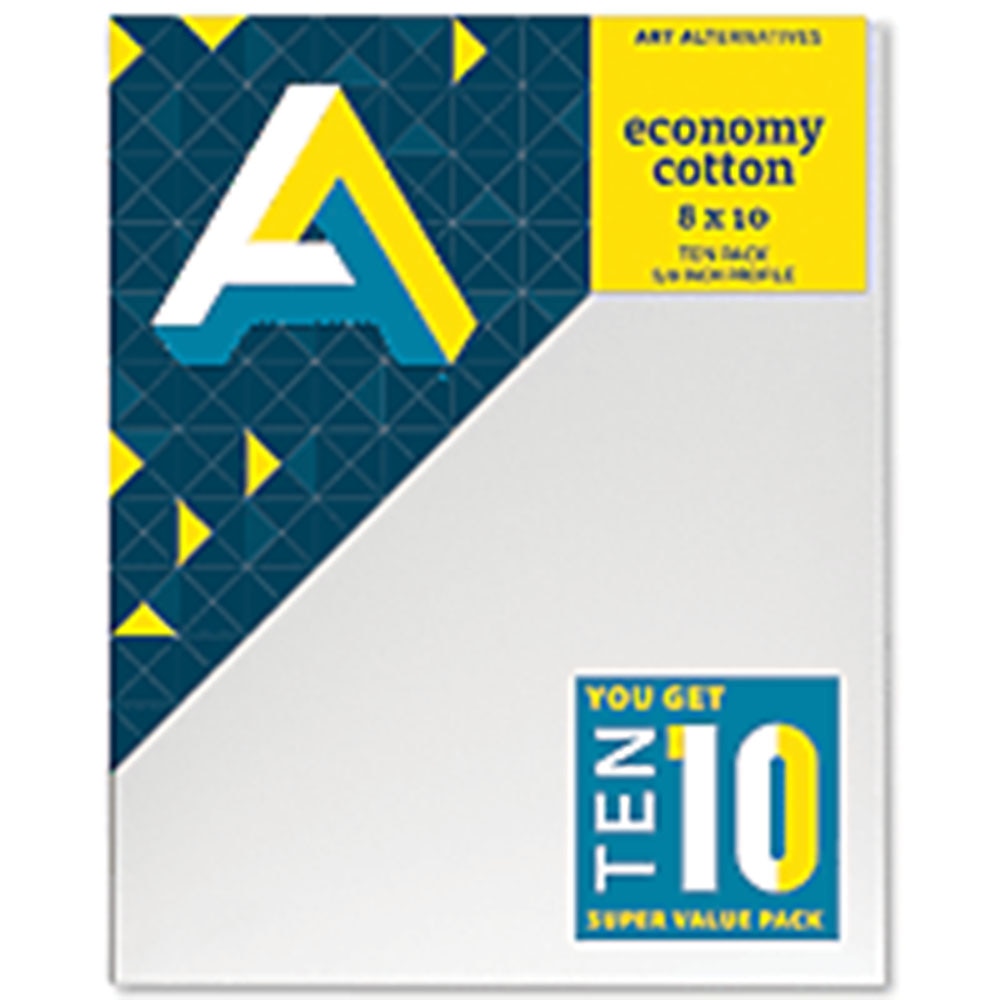 Art Alternatives, Paint Surface, Art & School, 8"x10", Economy Canvas, Super Value, 10 Pack, 5765